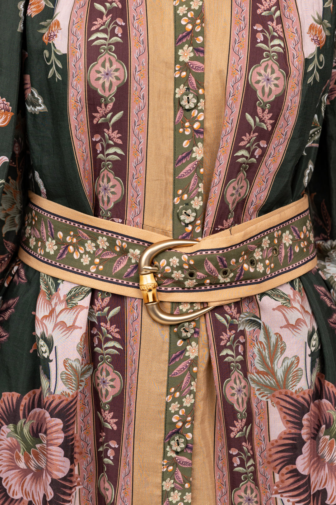 Green Flowering Garden Tree Mini Dress