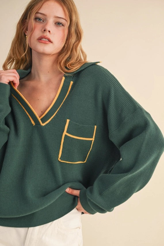 Green Mustard Pullover