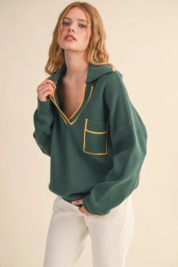 Green Mustard Pullover