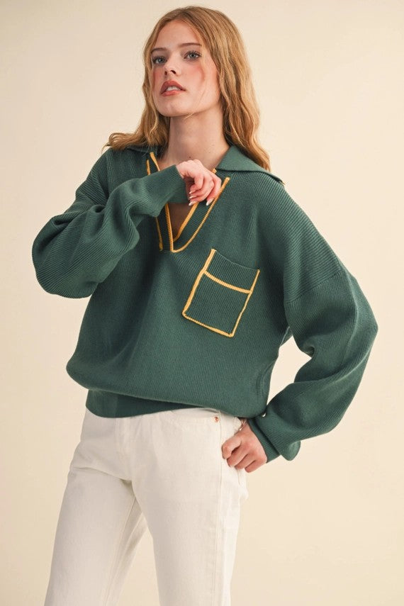 Green Mustard Pullover