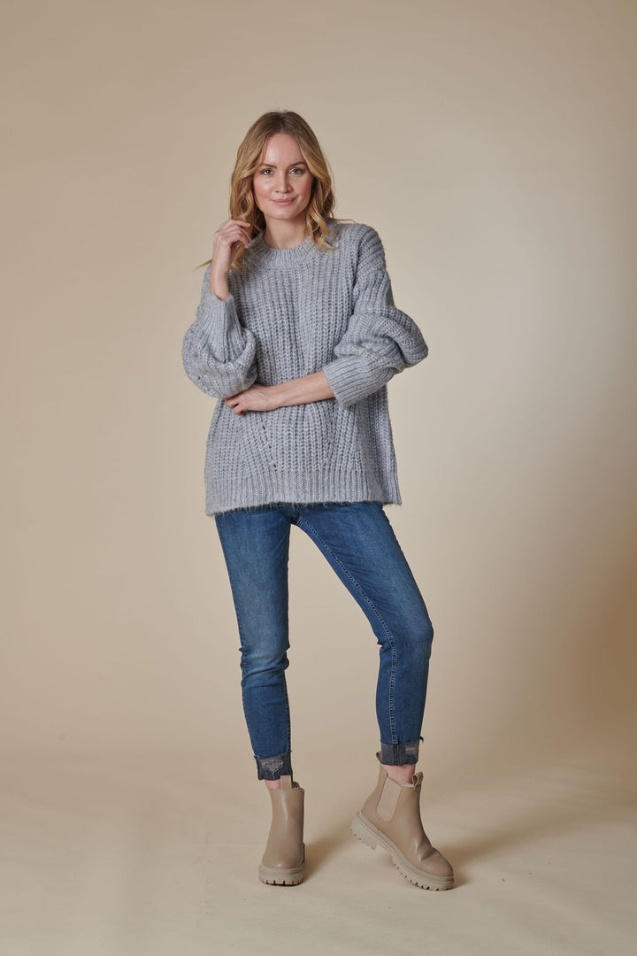 Grey Chunky Knit Sweater