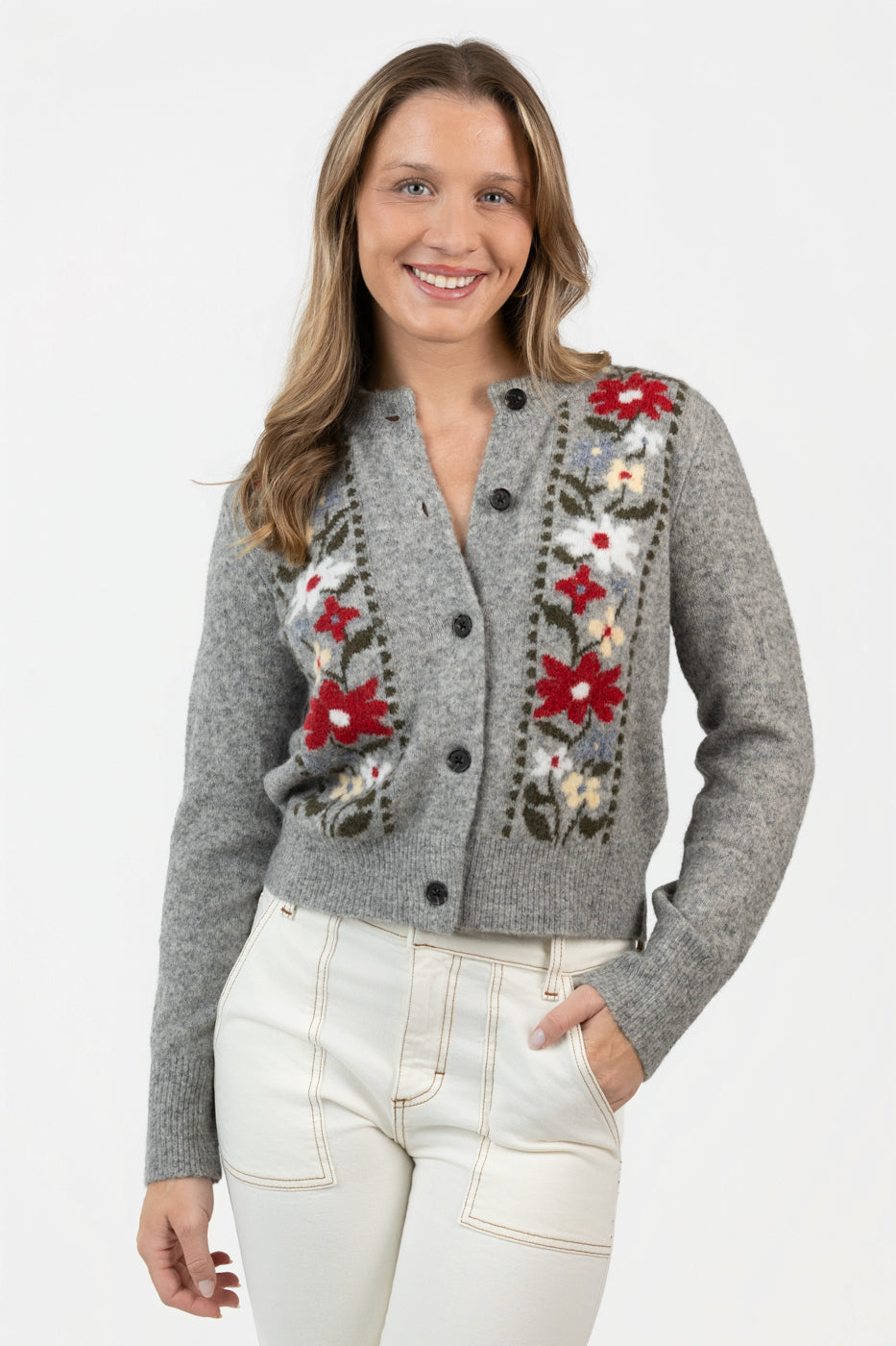 Grey Flora Millie Cardigan