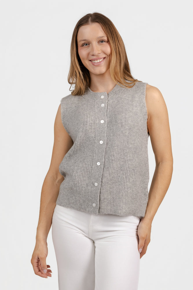 Grey Knitted Cardigan