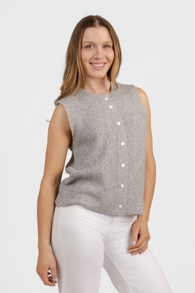 Grey Knitted Cardigan
