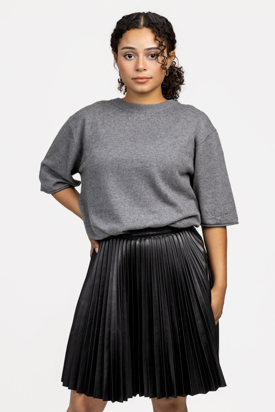 Grey Sofia Sweater Tee