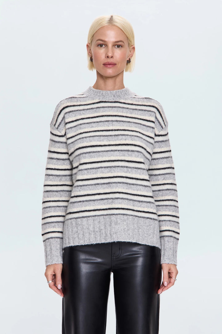 Grey White Stripe Hanna Sweater