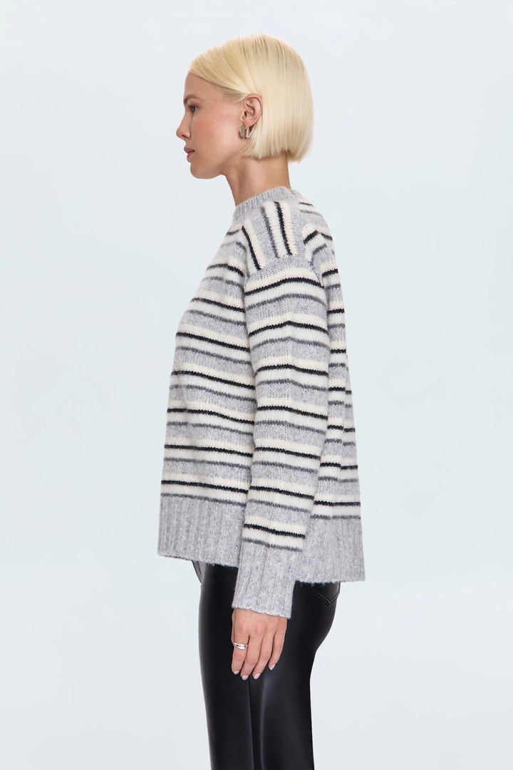 Grey White Stripe Hanna Sweater