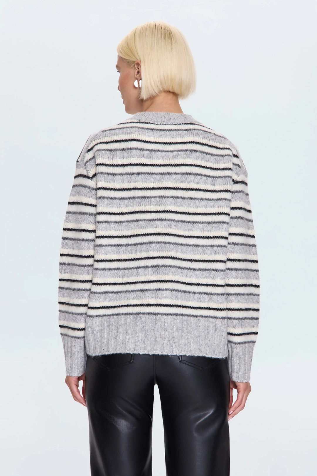 Grey White Stripe Hanna Sweater