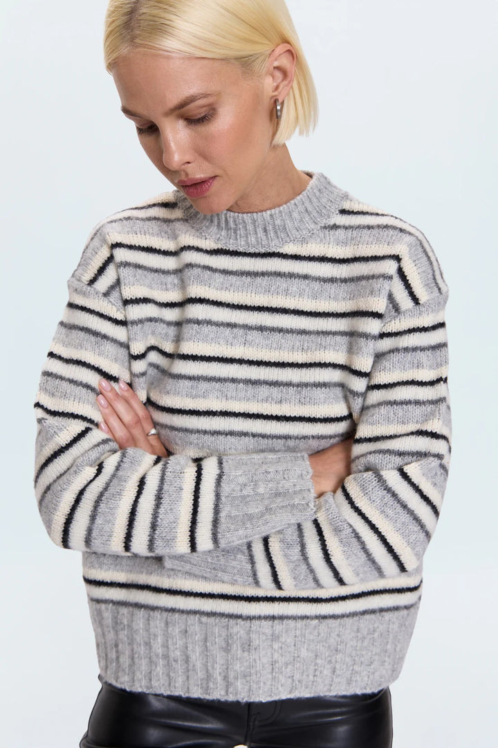 Grey White Stripe Hanna Sweater