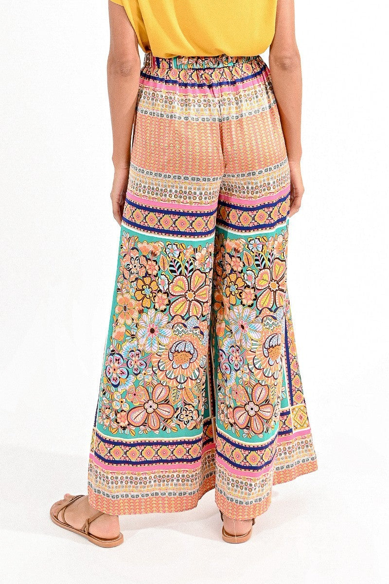 Groovy Flower Wide Leg Pants