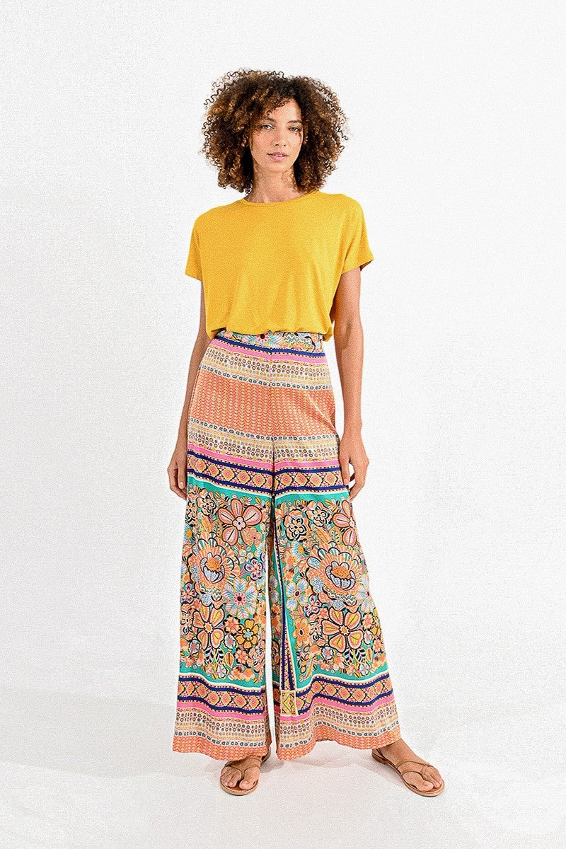 Groovy Flower Wide Leg Pants