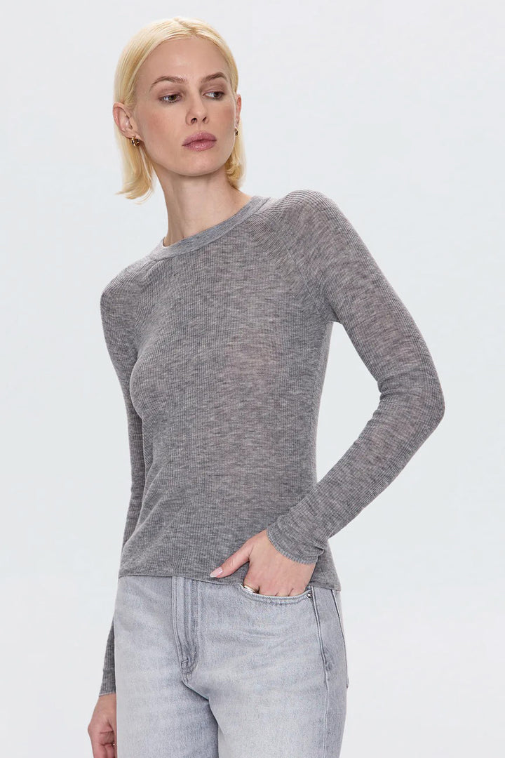 Heather Charcoal Feather Weight Juno Sweater