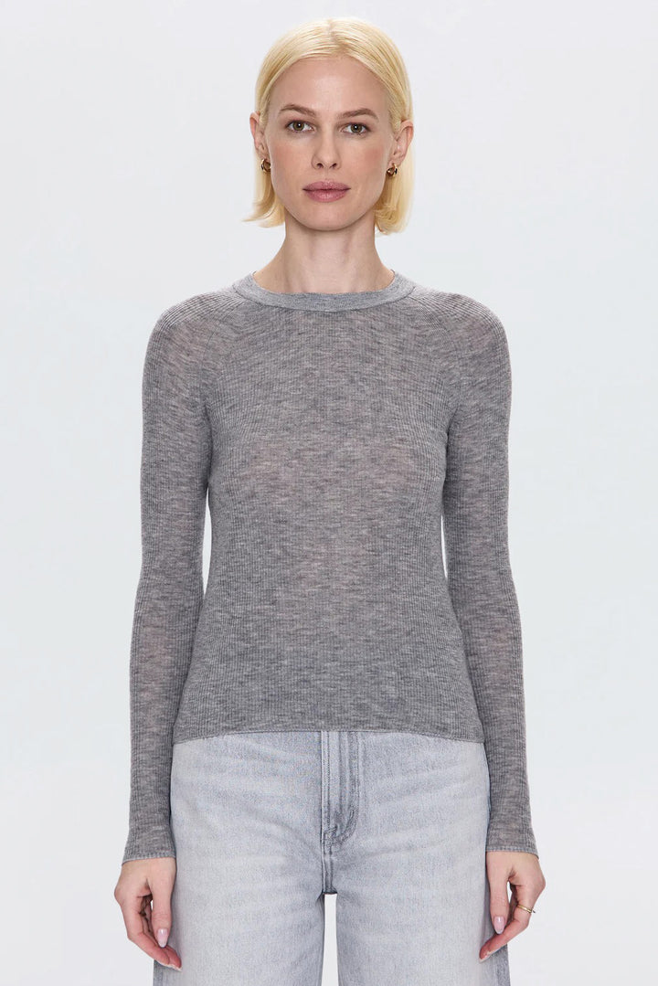 Heather Charcoal Feather Weight Juno Sweater