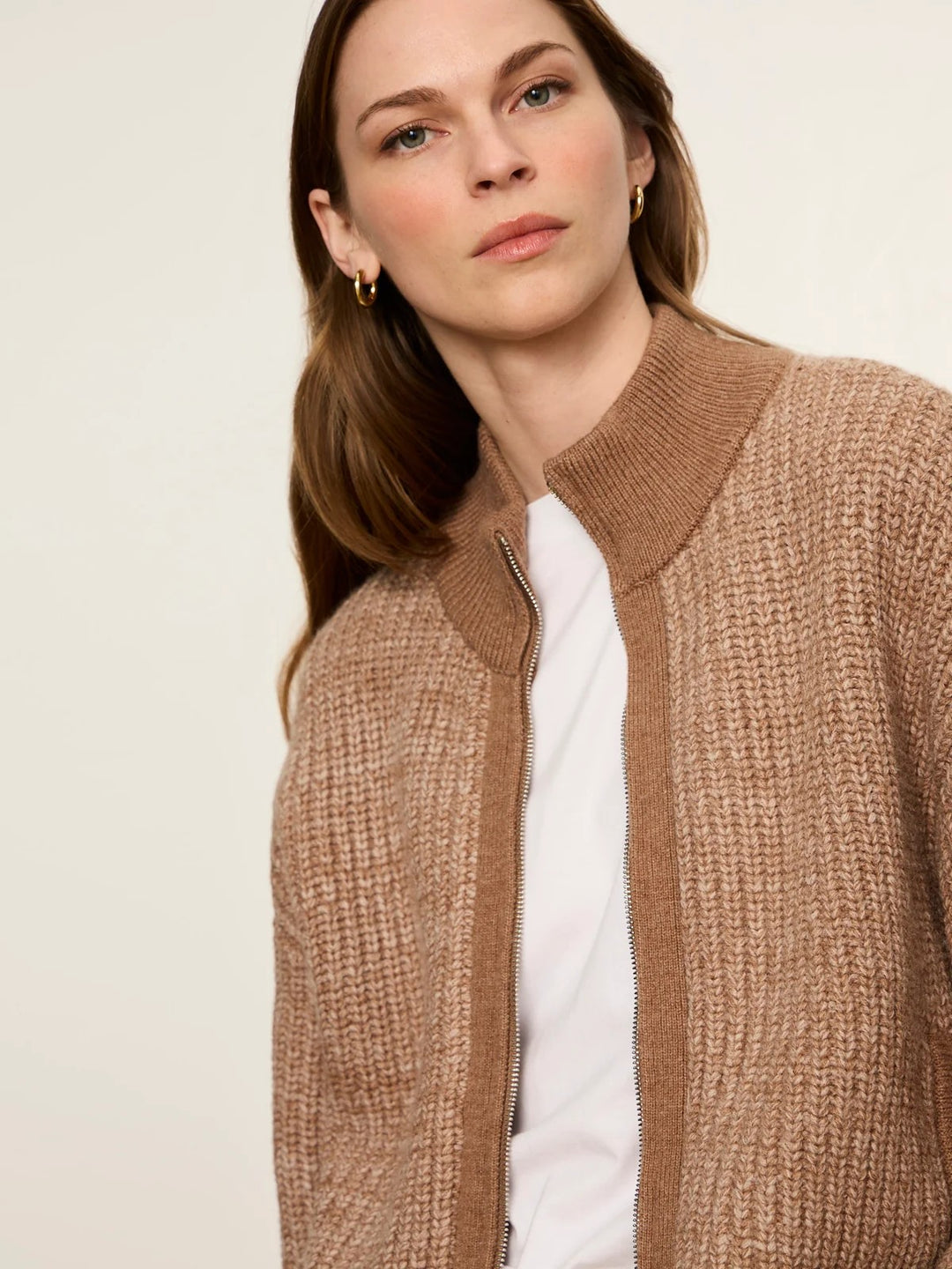 Heather Cocoa Sweater Jacket