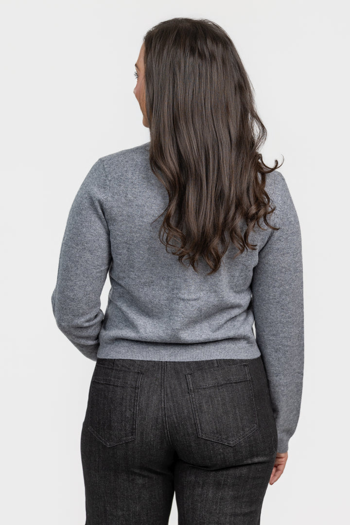 Heather Grey Boyfriend Classic Cardigan