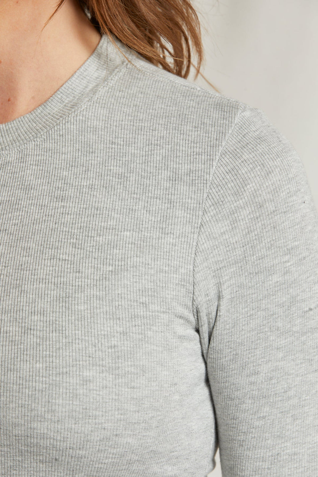 Heather Grey Luxe Rib Emma Tee