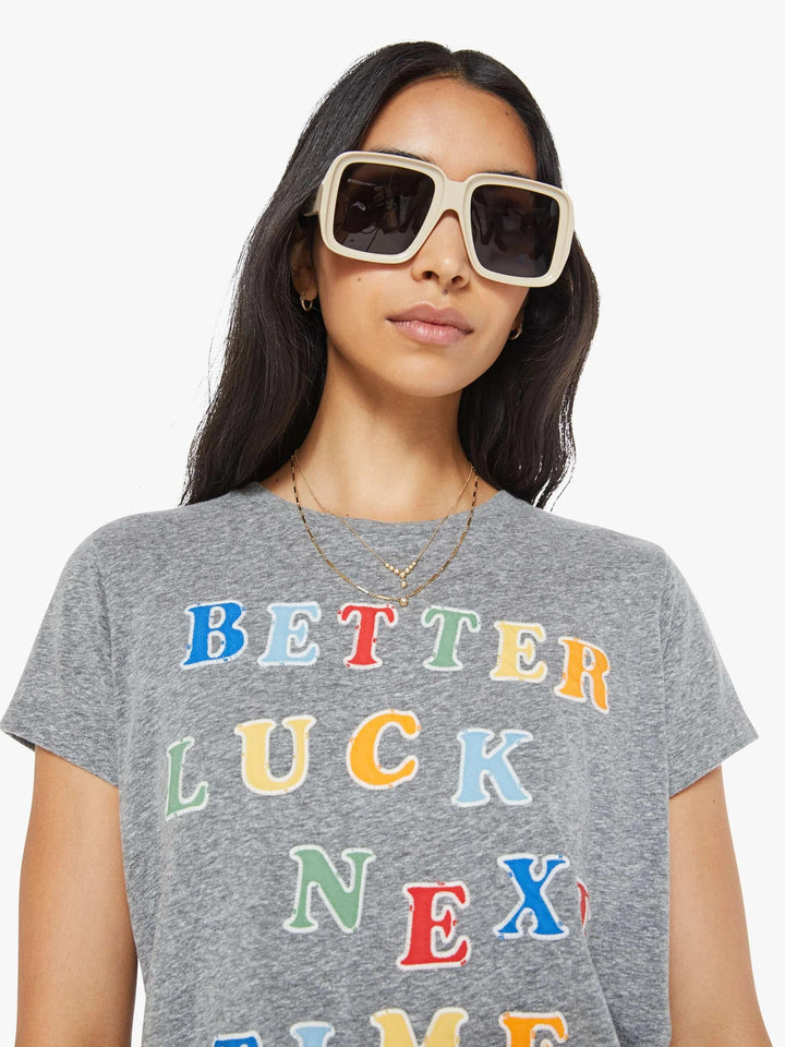 Heather Grey And Color Letters The Boxy Goodie Goodie Better Luck Next Time Tee
