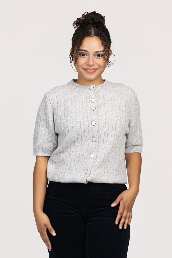 Heather Grey Etoile Cardigan