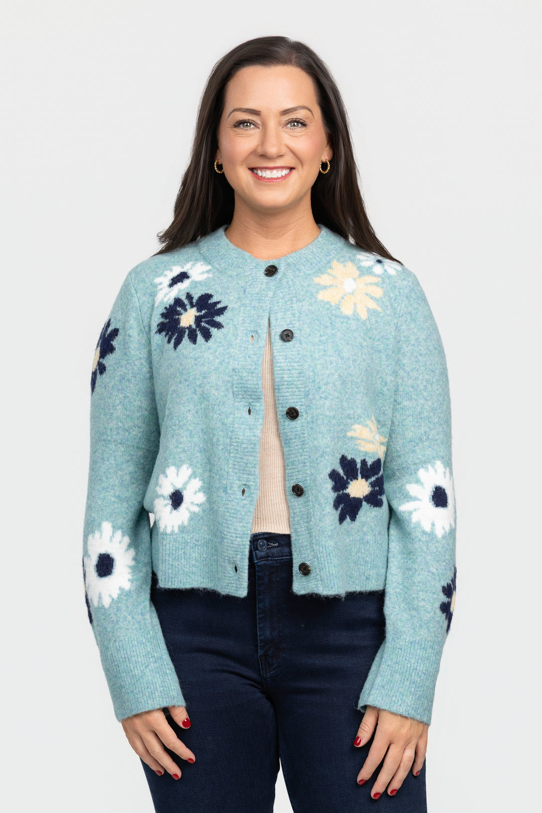 Heather Teal Millie Cardigan