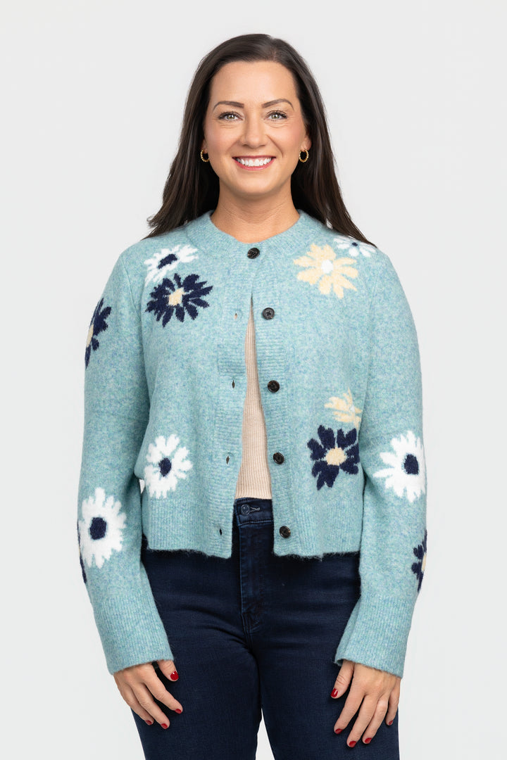 Heather Teal Millie Cardigan