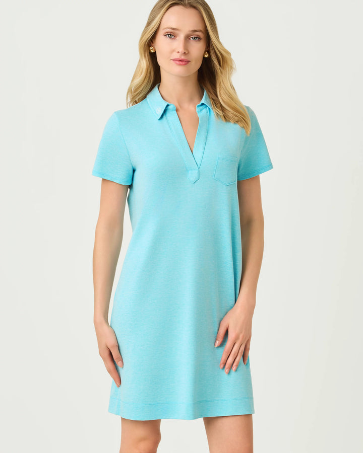 Heathered Capri Blue UPF 50+ Dune Dress