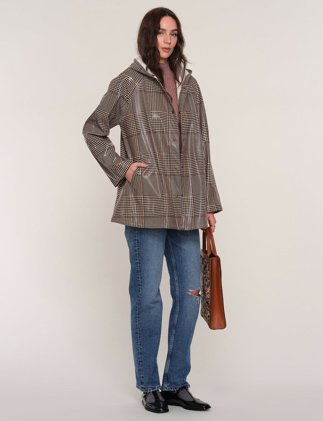Houndstooth Jesse Raincoat
