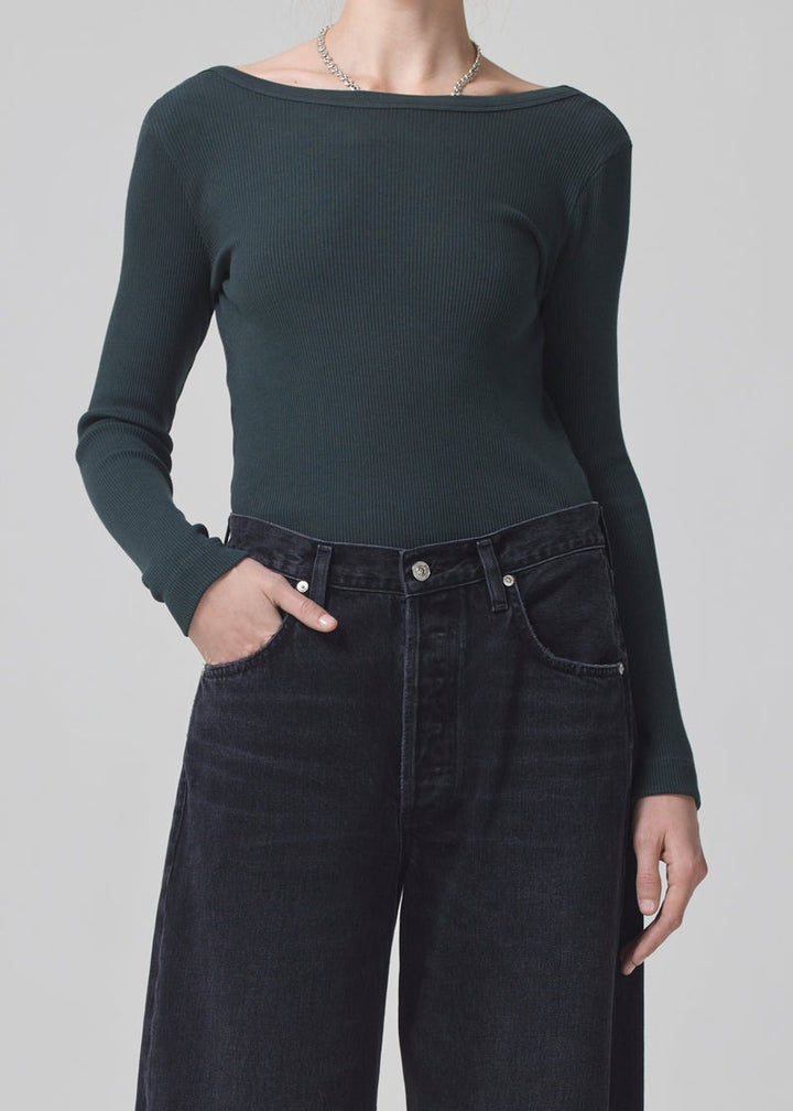 Hunter Green Franchette Top