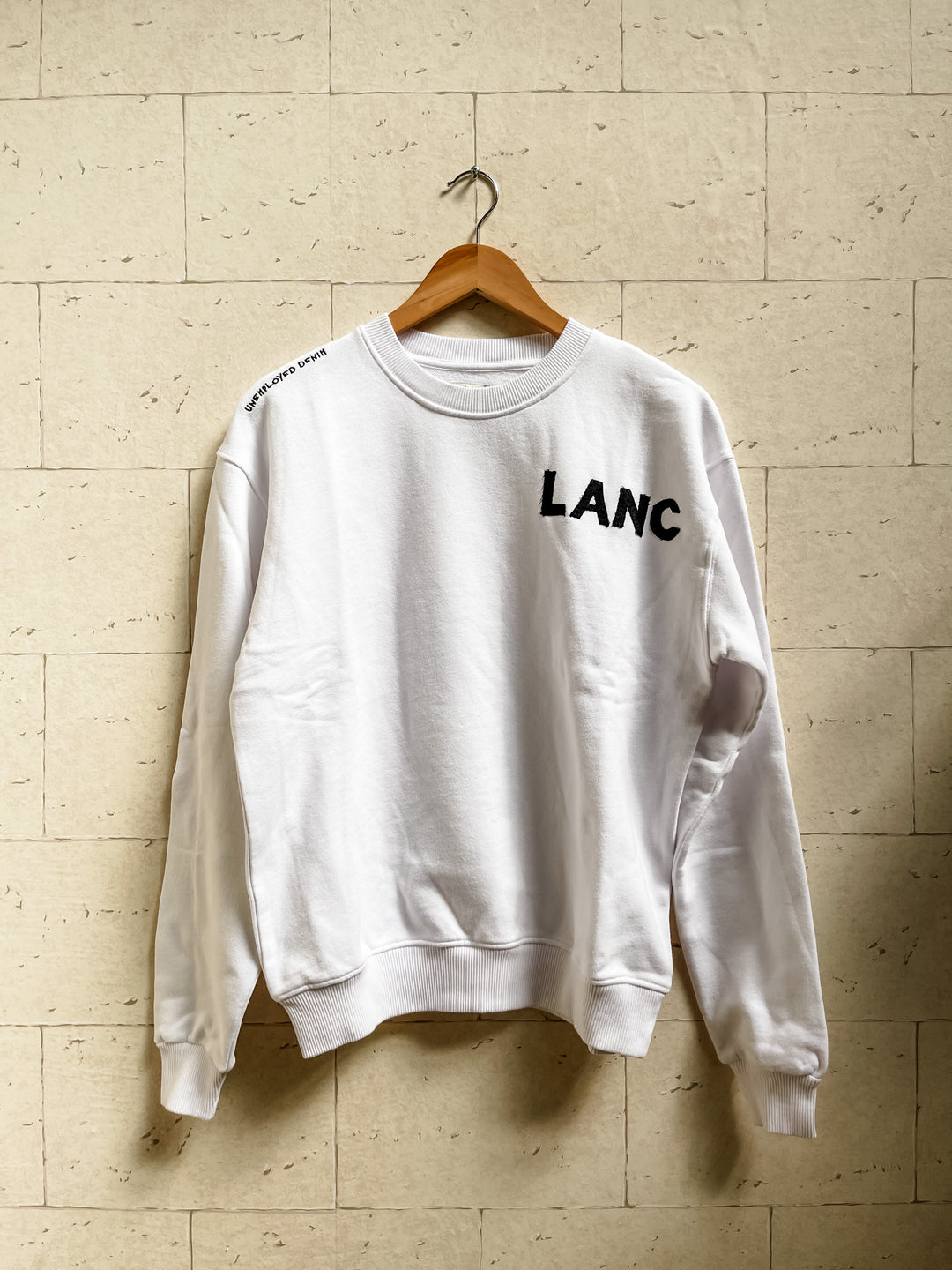 White Embroidered Lanc Sweatshirt