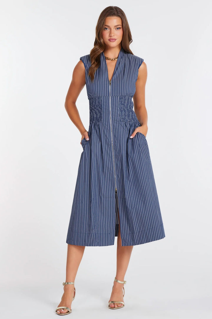 Indigo Stripe Skye Dress
