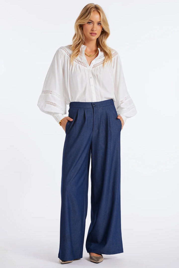 Indigo Wide Leg Marbella Pant