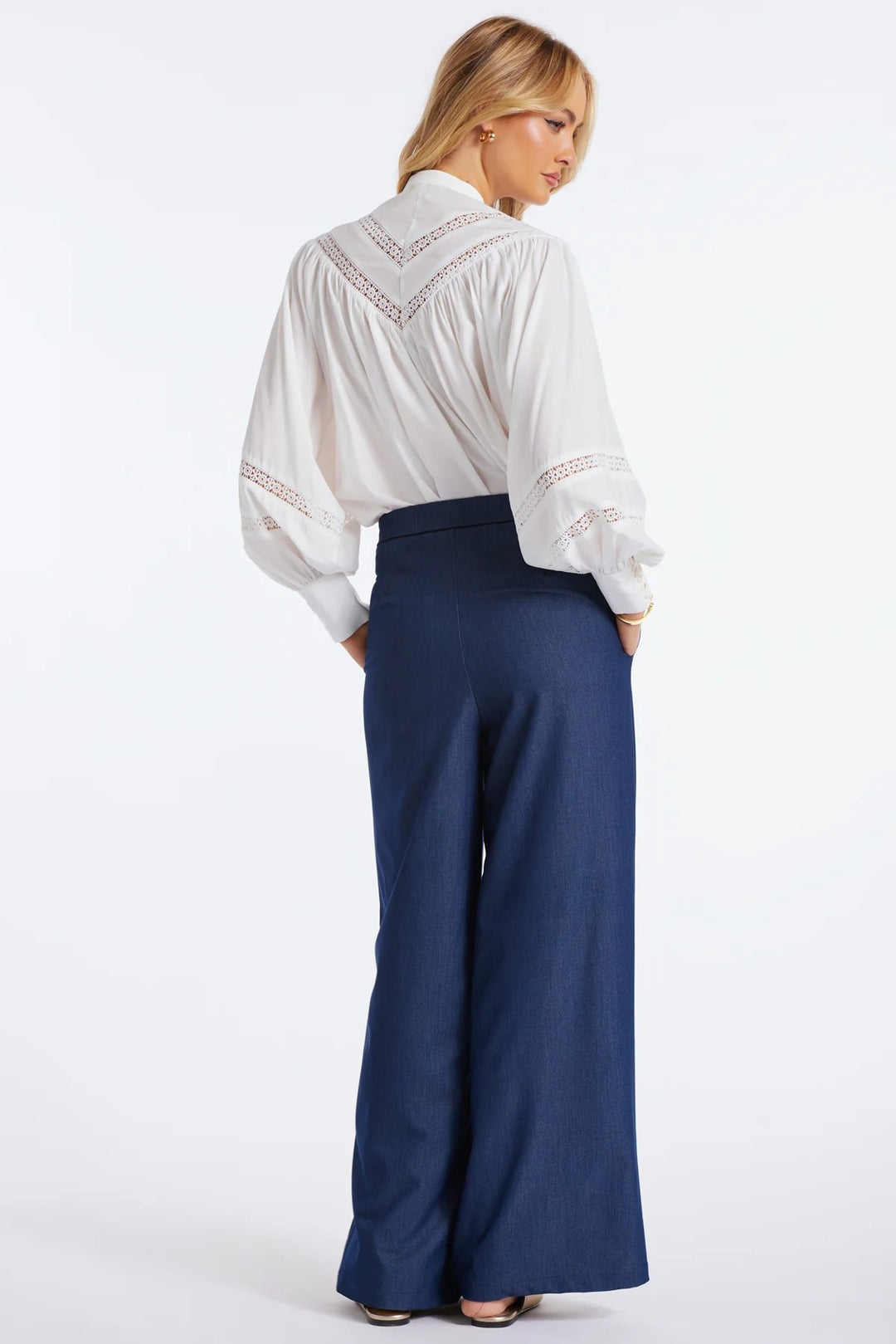Indigo Wide Leg Marbella Pant