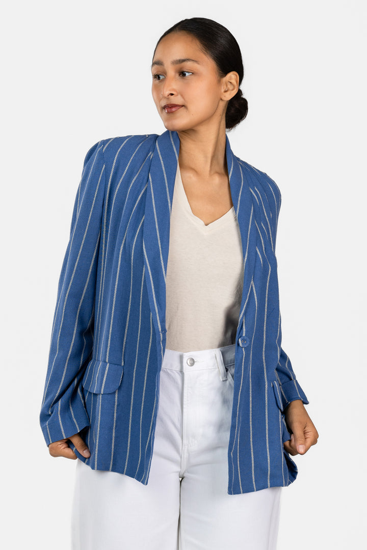 Iris Stripe Blazer