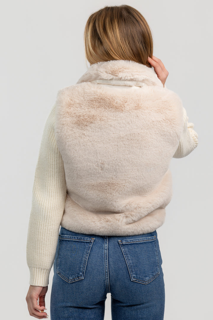 Ivory Mixed Media Gia Jacket