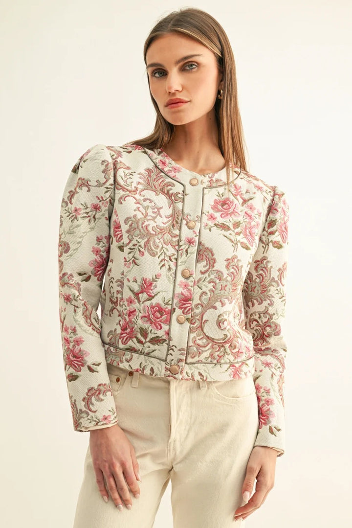 Ivory Multi Jaliyah Jacket