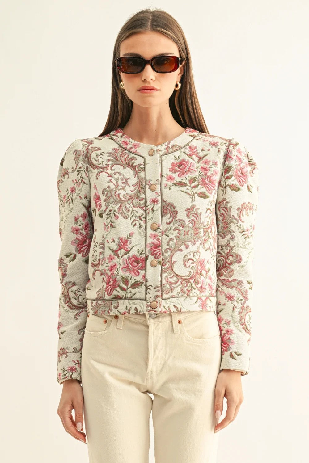 Ivory Multi Jaliyah Jacket
