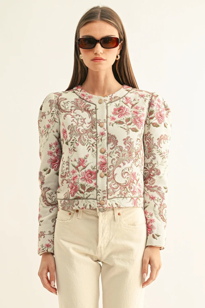Ivory Multi Jaliyah Jacket