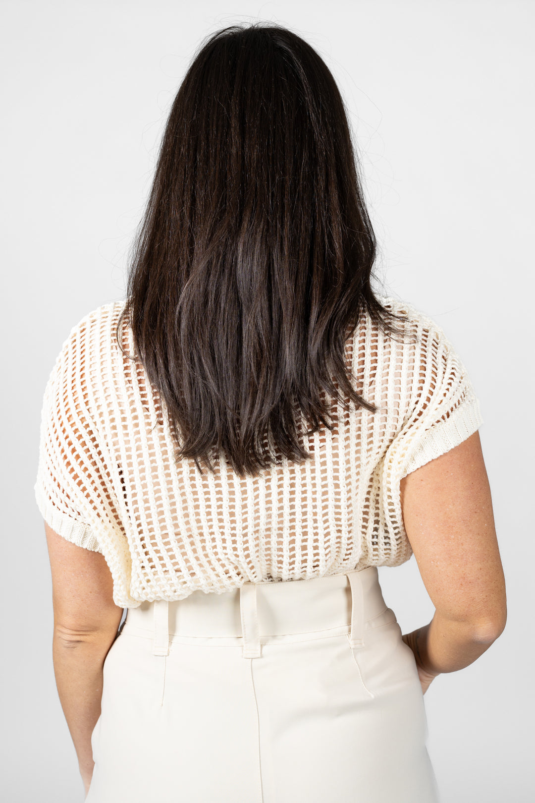 Ivory Open Weave Top