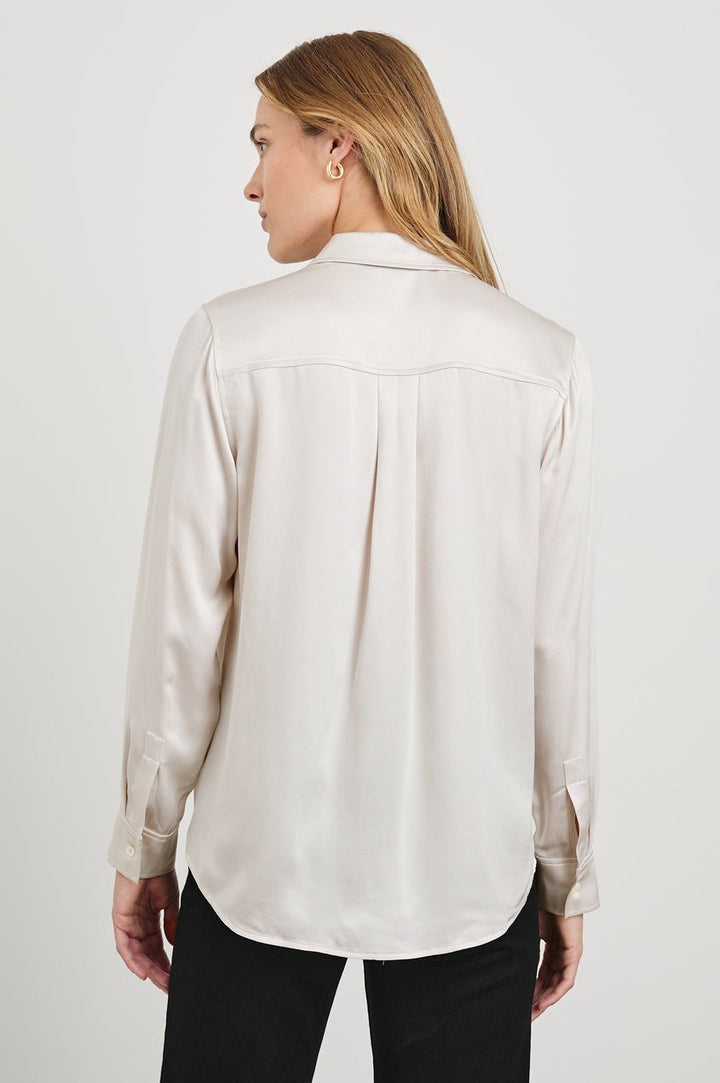 Ivory Satin Maria Blouse