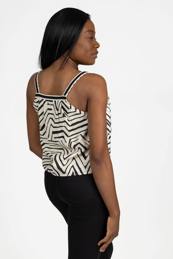 Ivory Black Harper Top