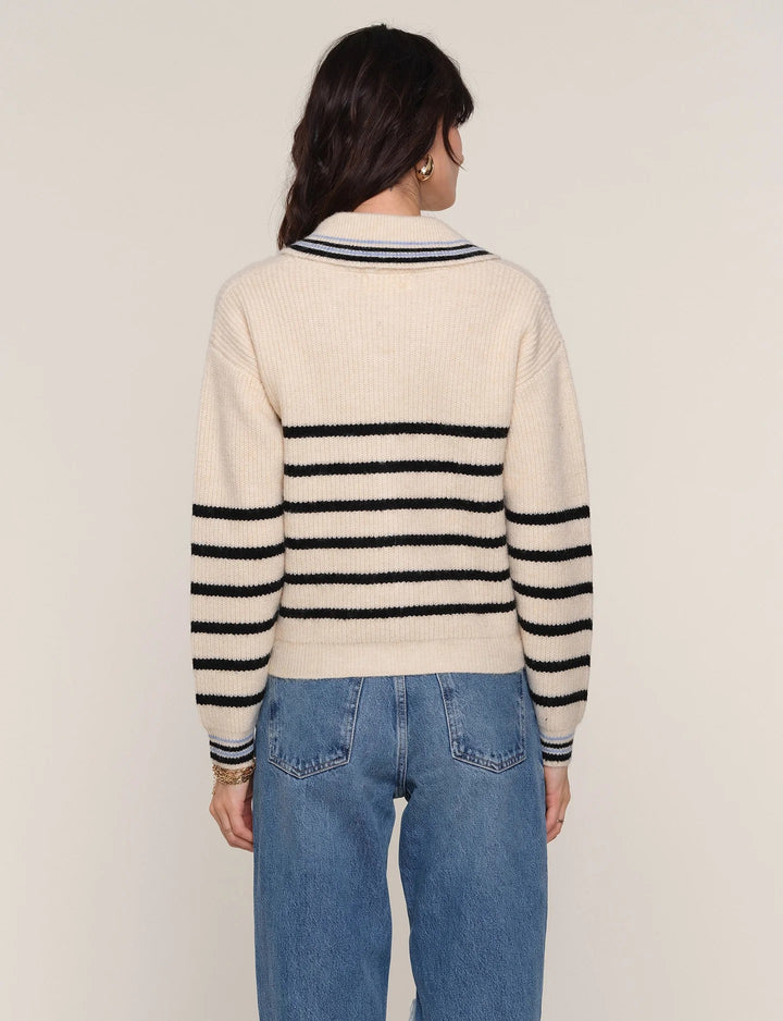 Ivory Black Stripe Sparrow Cardigan