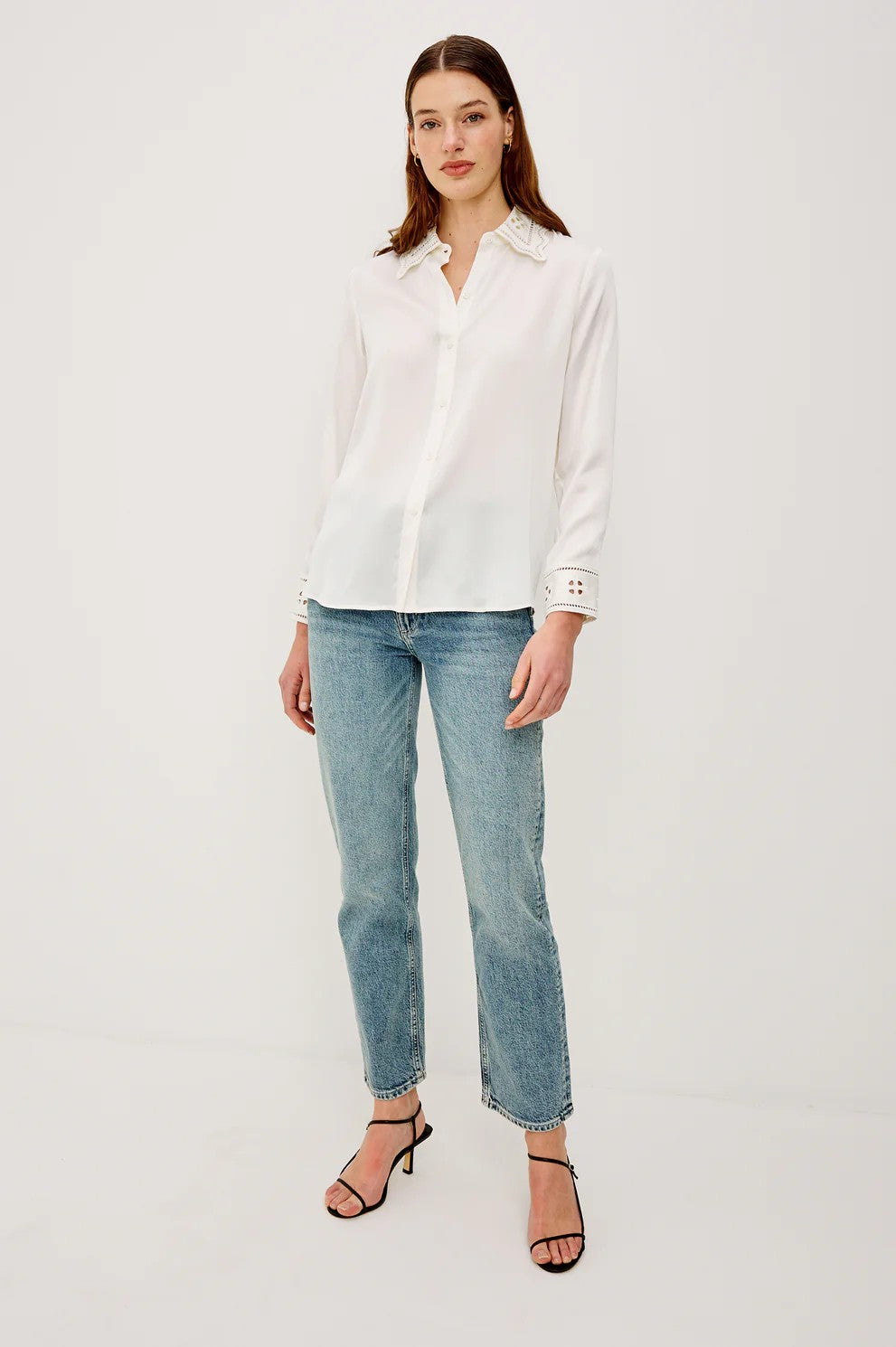 Ivory Eyelet Clarise Shirt