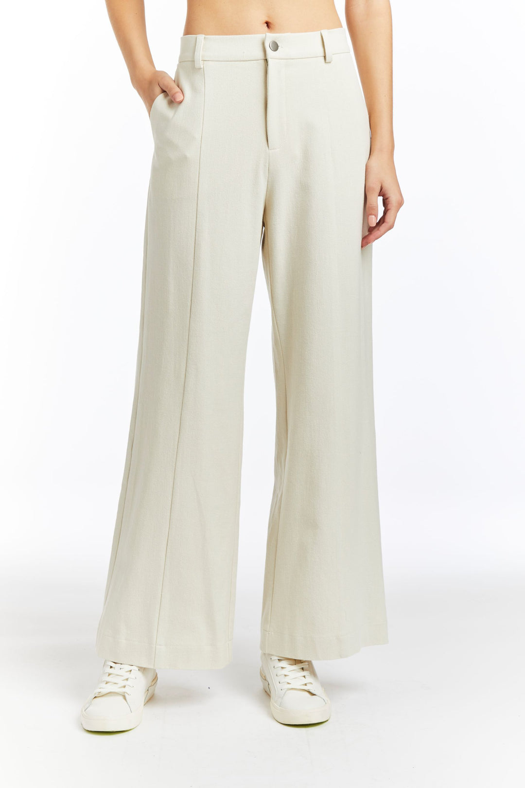 Ivory Wide Leg Razi Pant