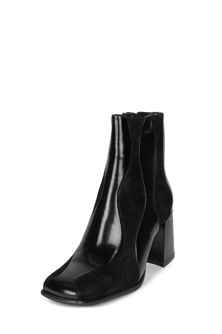 Jeffrey Campbell Black Suede Mod Lavalamp Ankle Boot