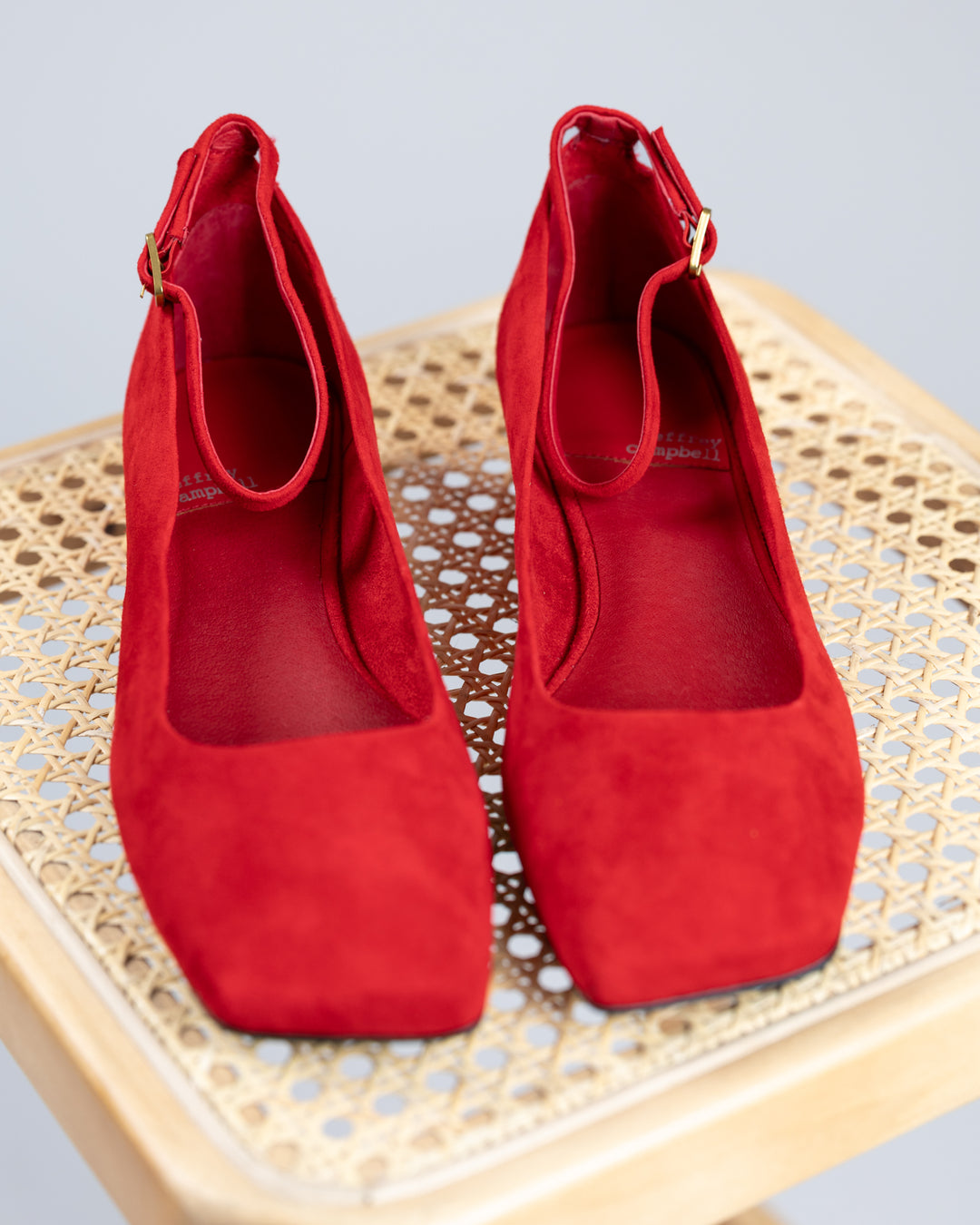 Jeffrey Campbell Red Suede Envious Ballet Pump