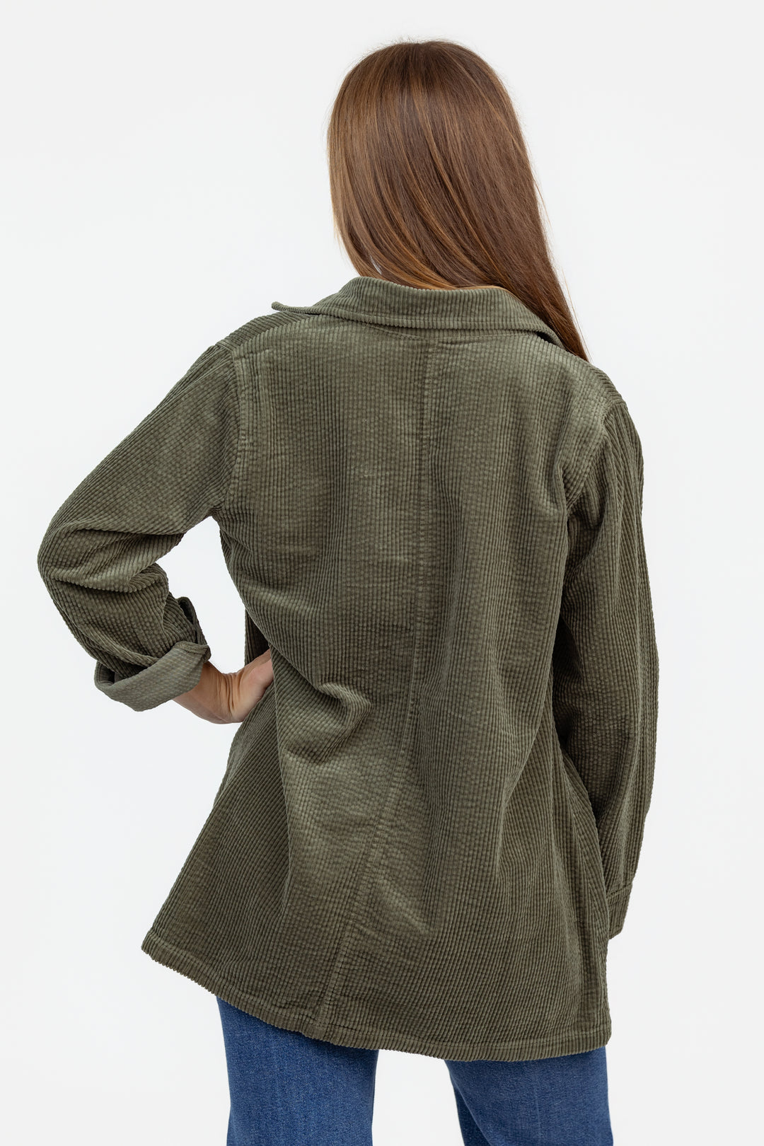 Kelp Lux Corduroy Car Coat