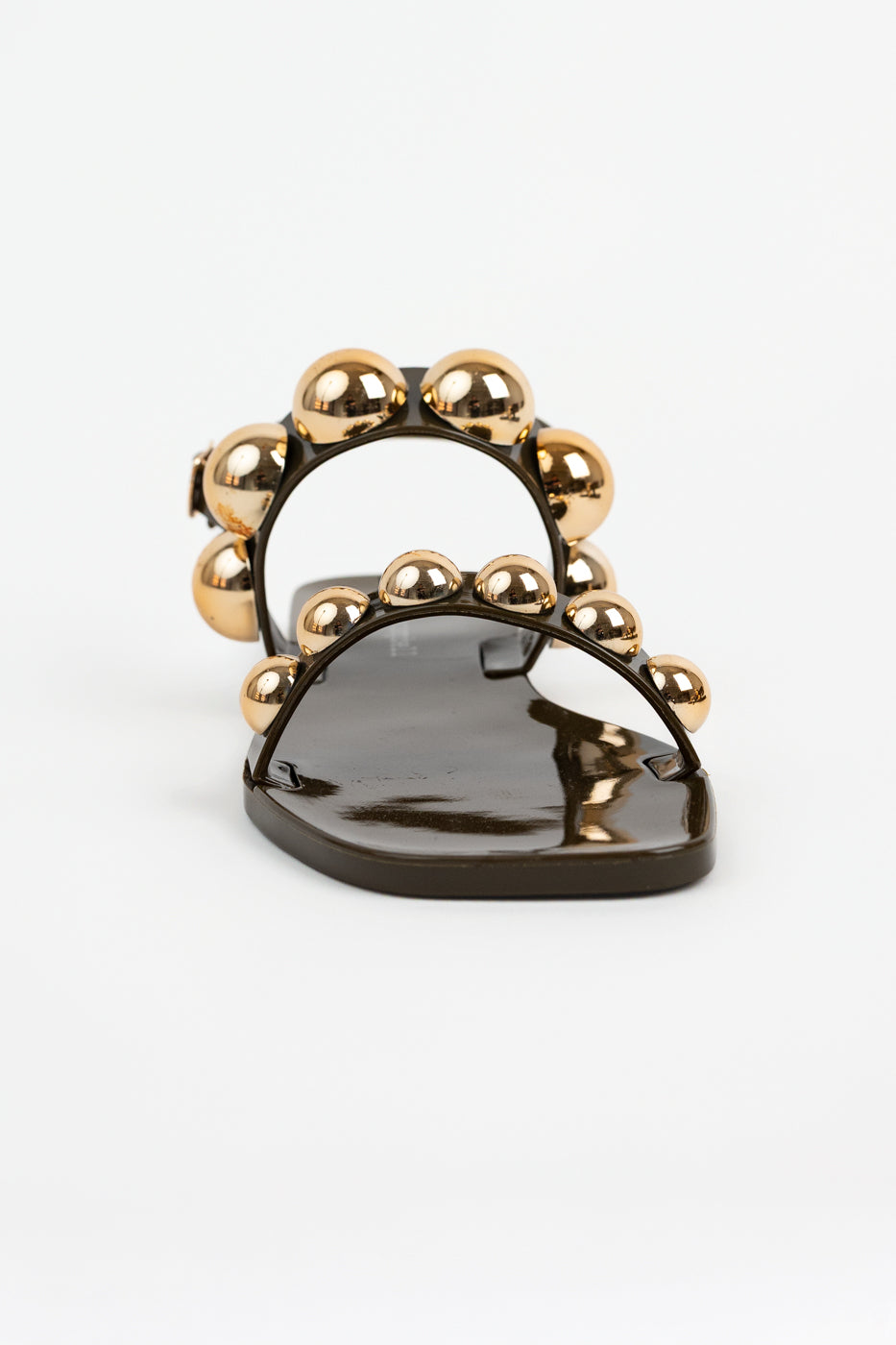 Khaki Gold Gum-Drop Sandal