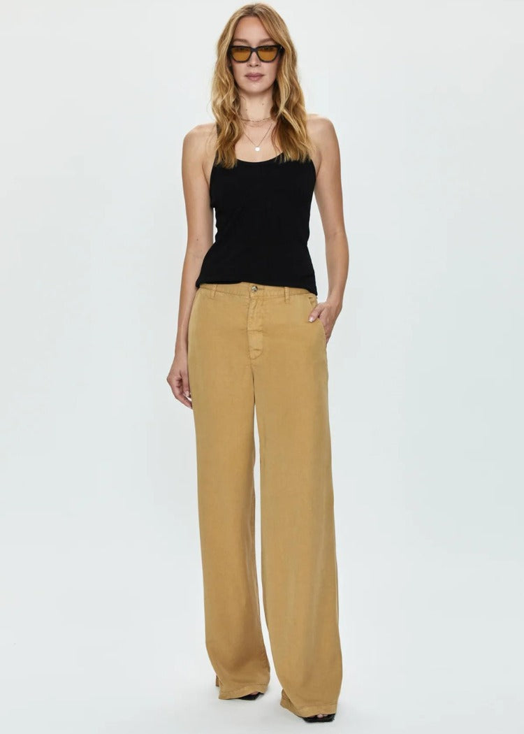 Khaki Low Slung Palazzo Jaydyn Pant