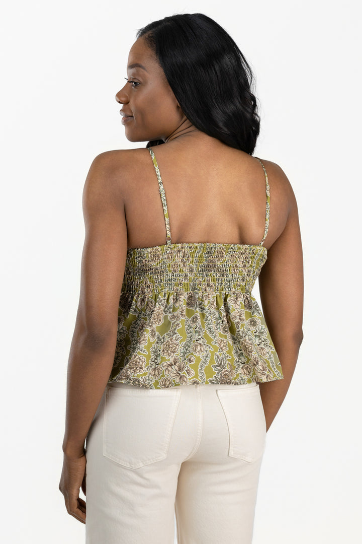 Lagos Print Peplum Cami