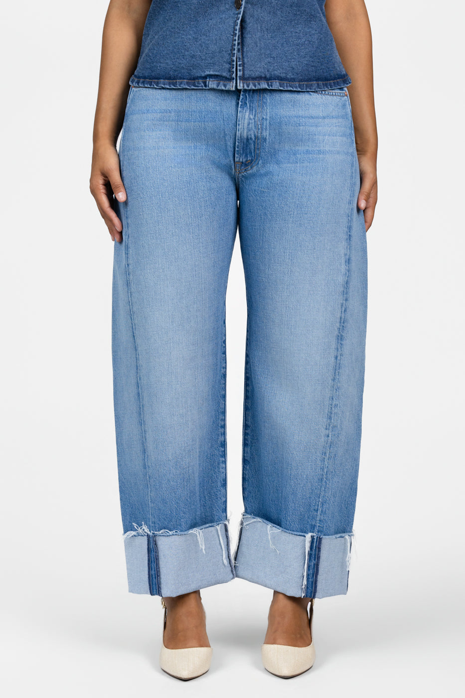 Last Bite The Half-Pipe Ankle Cuff Fray Jean
