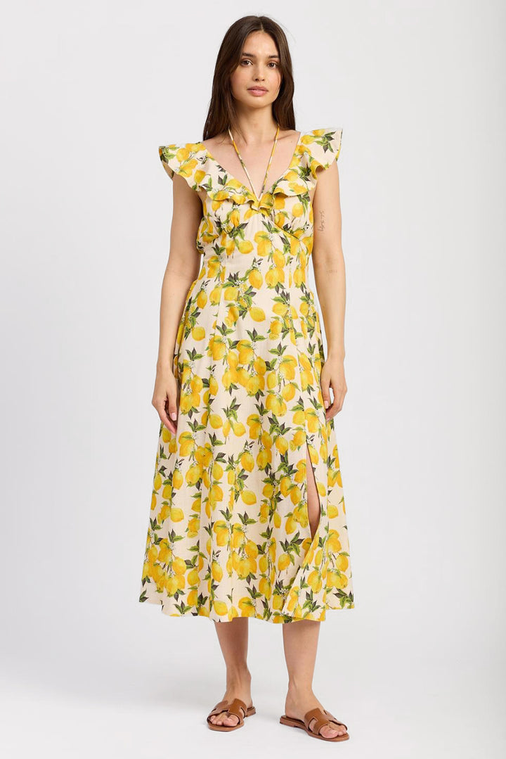 Lemon Bianca Midi Dress
